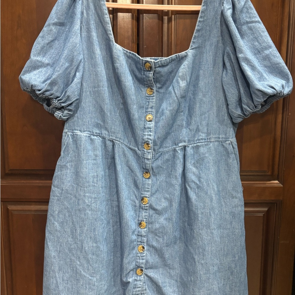 Old Navy Blue Denim Dress with Buttons